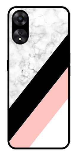 Marble Design Metal Mobile Case for Oppo A78 5G   (Design No -24)