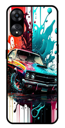 Vintage Car Metal Mobile Case for Oppo A78