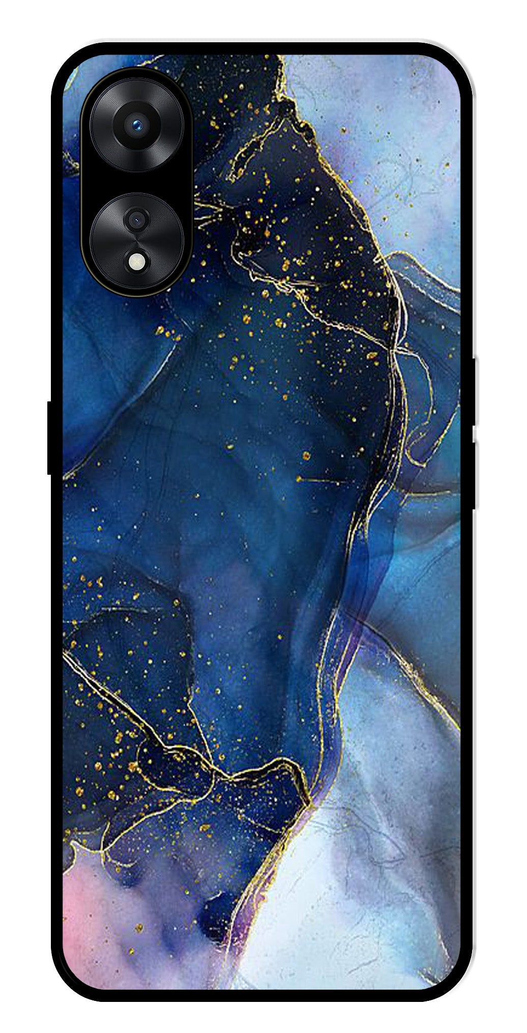 Blue Marble Metal Mobile Case for Oppo A78 5G   (Design No -34)