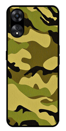 Army Pattern Metal Mobile Case for Oppo A78 5G