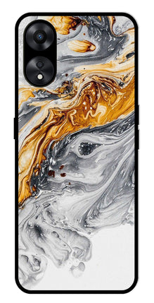 Marble Pattern Metal Mobile Case for Oppo A78 5G