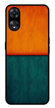 Orange Green Pattern Metal Mobile Case for Oppo A78 5G