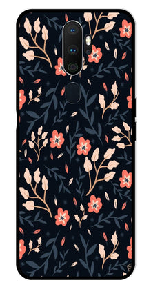 Floral Pattern Metal Mobile Case for Oppo A9 2020