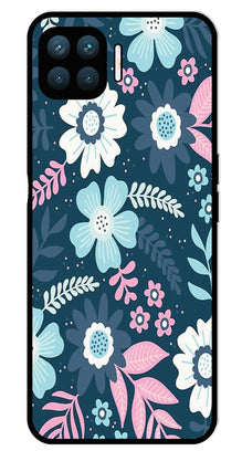 Flower Leaves Design Metal Mobile Case for Oppo F17 Pro