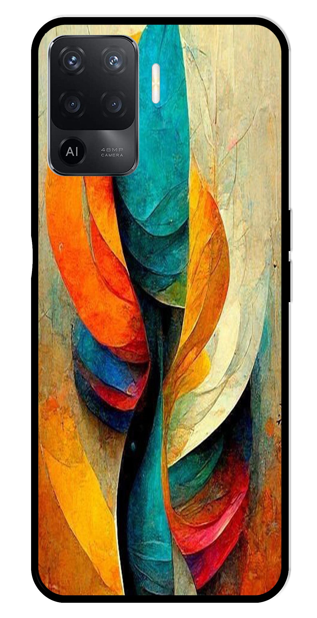 Modern Art Metal Mobile Case for Oppo A94   (Design No -11)