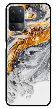 Marble Pattern Metal Mobile Case for Oppo Reno5 F