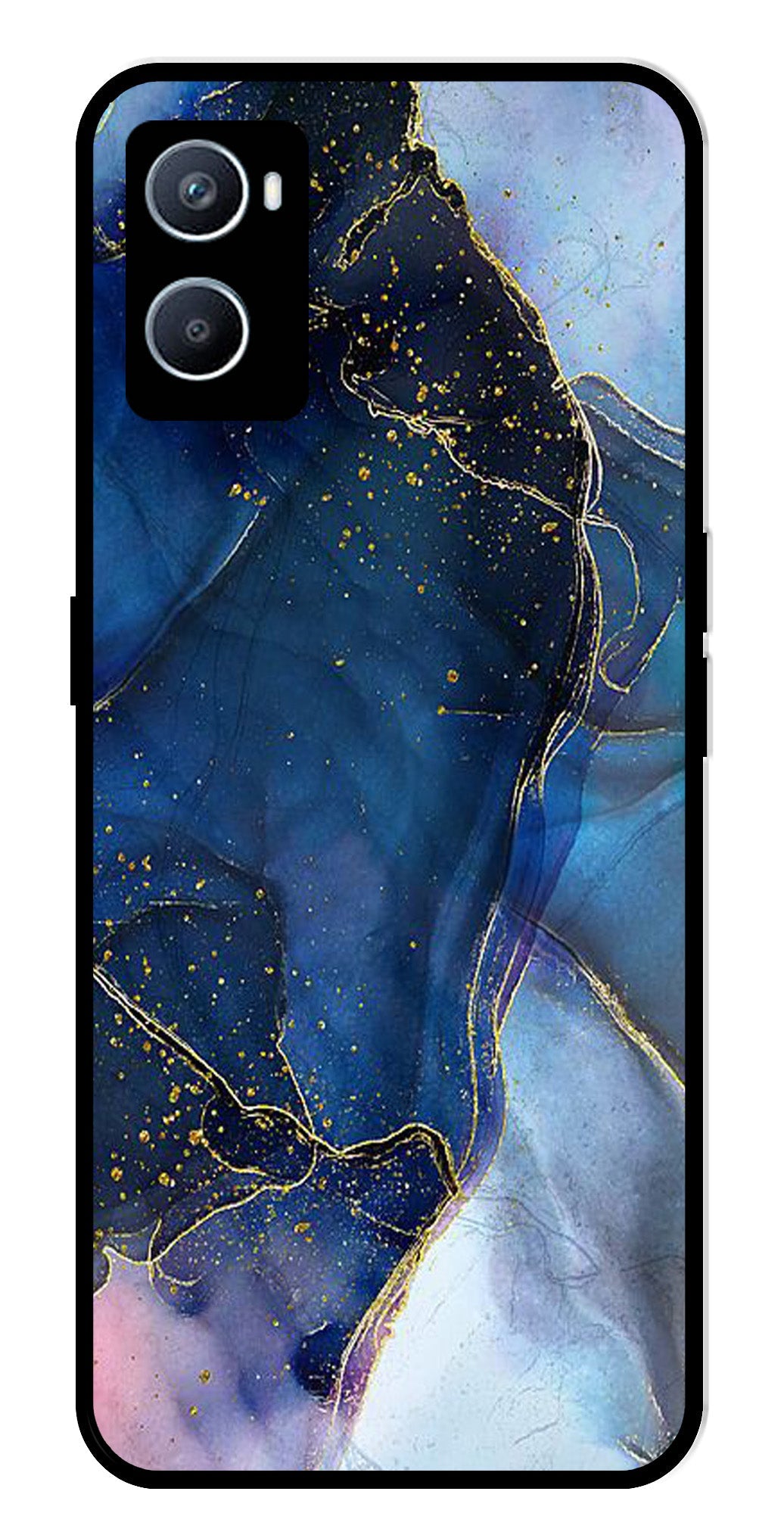 Blue Marble Metal Mobile Case for Oppo A96   (Design No -34)