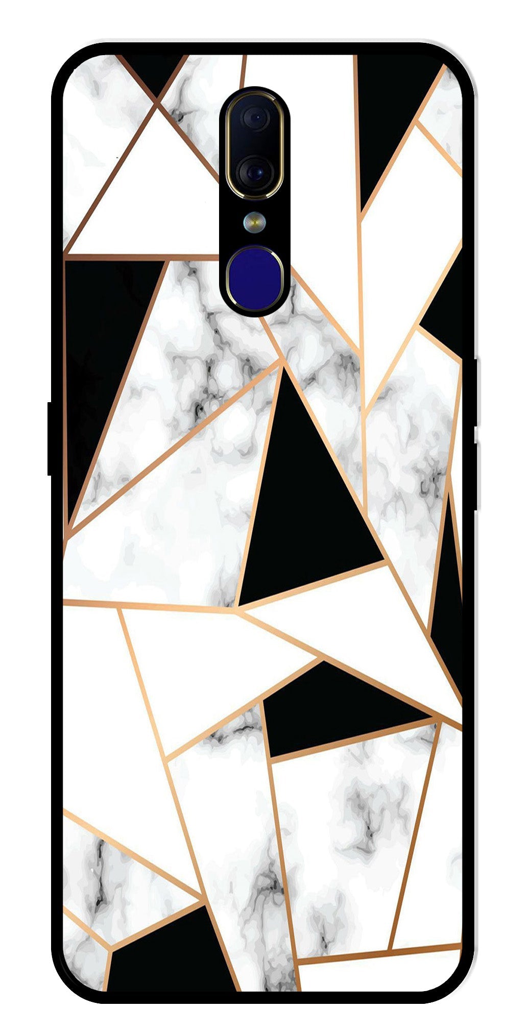 Marble Design2 Metal Mobile Case for Oppo F11   (Design No -08)