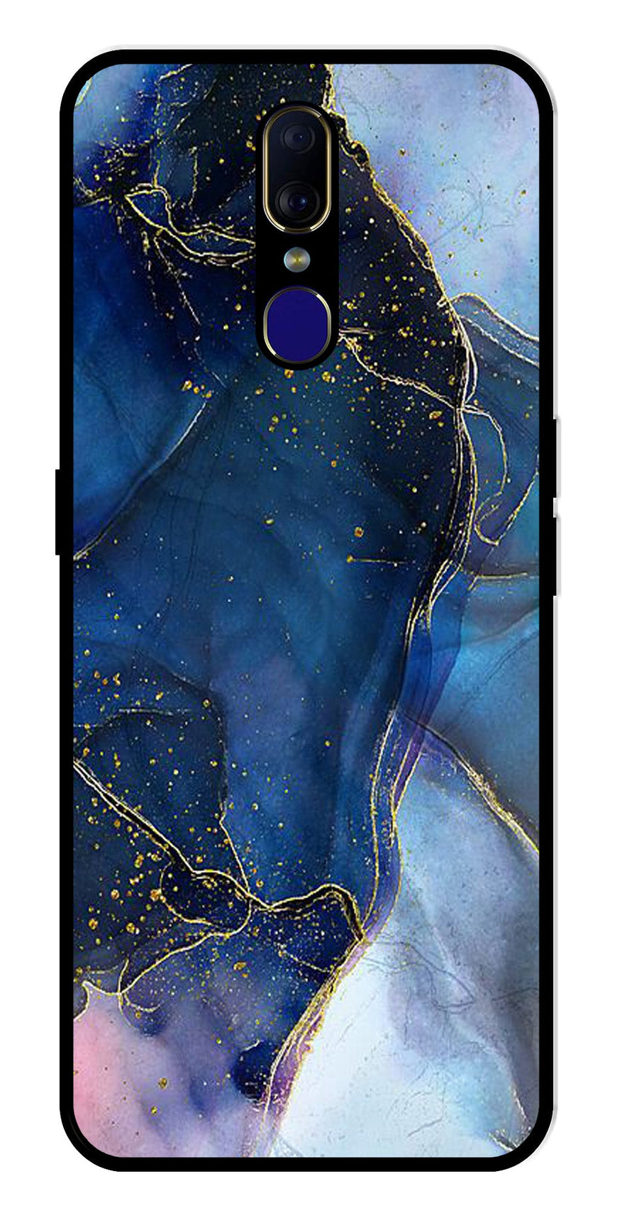 Blue Marble Metal Mobile Case for Oppo F11   (Design No -34)