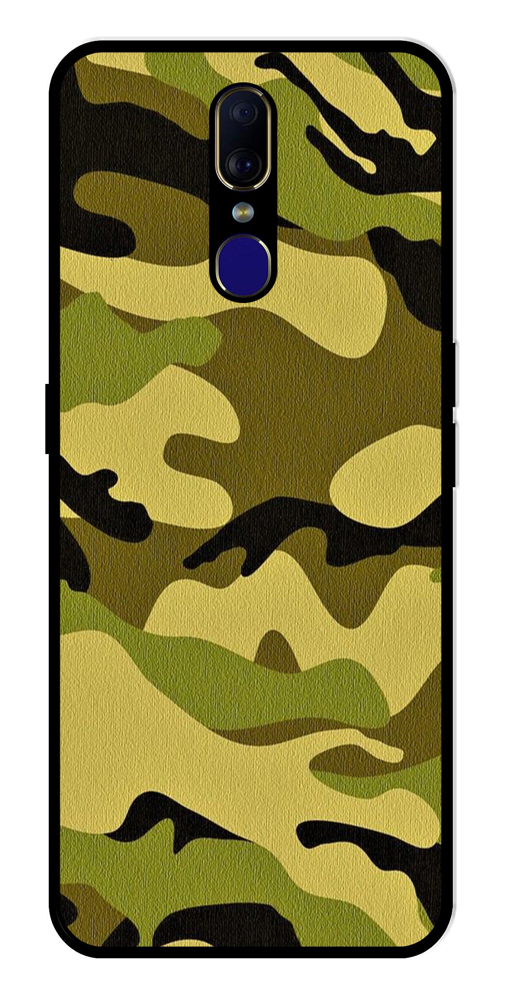 Army Pattern Metal Mobile Case for Oppo F11   (Design No -35)