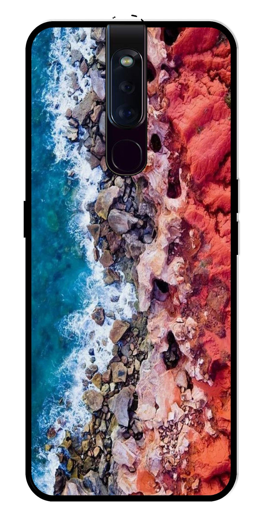 Sea Shore Metal Mobile Case for Oppo F11 Pro   (Design No -18)