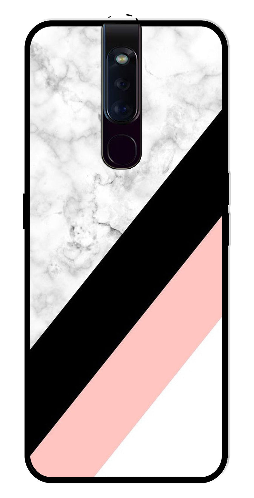 Marble Design Metal Mobile Case for Oppo F11 Pro   (Design No -24)