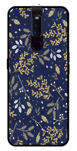 Floral Pattern  Metal Mobile Case for Oppo F11 Pro   (Design No -52)