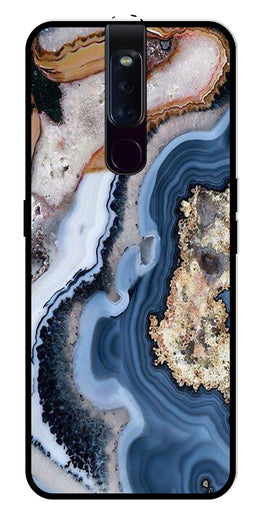 Marble Design Metal Mobile Case for Oppo F11 Pro   (Design No -53)