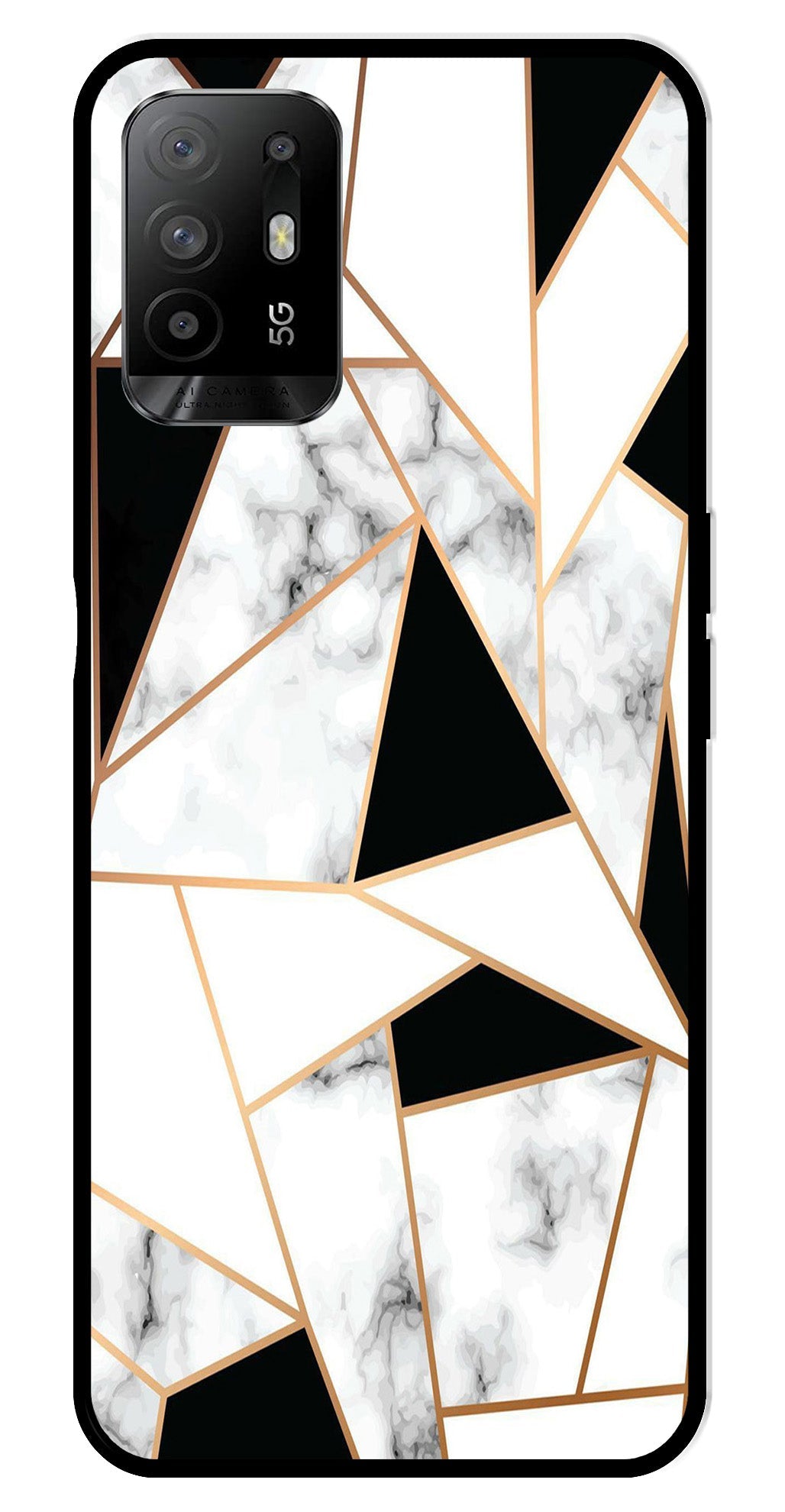 Marble Design2 Metal Mobile Case for Oppo F19 Pro Plus   (Design No -08)