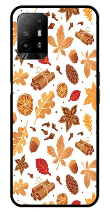 Autumn Leaf Metal Mobile Case for Oppo F19 Pro Plus