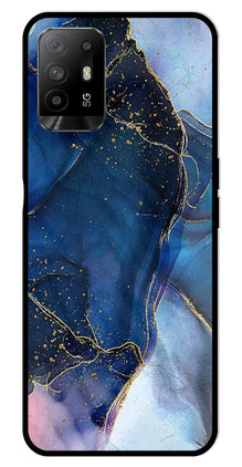 Blue Marble Metal Mobile Case for Oppo F19 Pro Plus