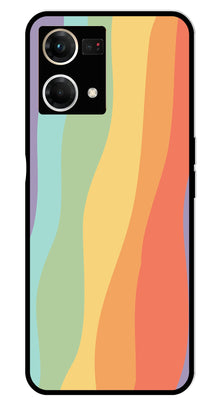 Muted Rainbow Metal Mobile Case for Oppo F21 Pro