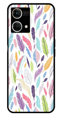 Colorful Feathers Metal Mobile Case for Oppo F21 Pro