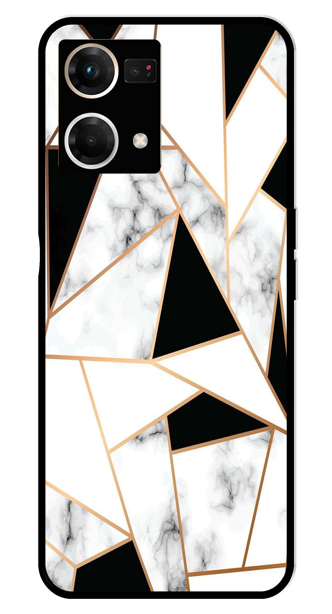 Marble Design2 Metal Mobile Case for Oppo F21 Pro    (Design No -08)