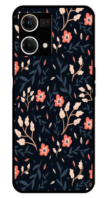 Floral Pattern Metal Mobile Case for Oppo F21 Pro