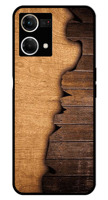 Wooden Design Metal Mobile Case for Oppo F21 Pro