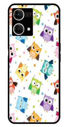 Owls Pattern Metal Mobile Case for Oppo F21 Pro