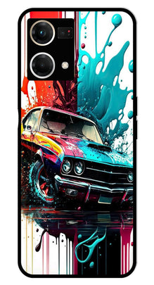 Vintage Car Metal Mobile Case for Oppo F21 Pro