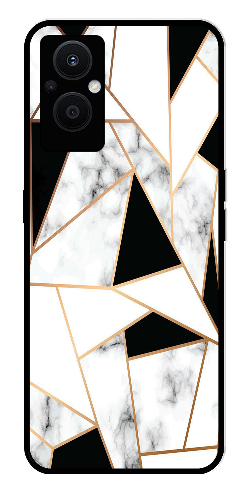 Marble Design2 Metal Mobile Case for Oppo F21 Pro 5G    (Design No -08)