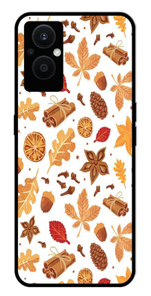 Autumn Leaf Metal Mobile Case for Oppo F21 Pro 5G