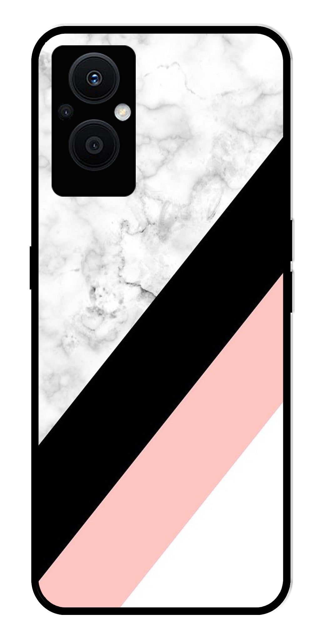 Marble Design Metal Mobile Case for Oppo F21 Pro 5G    (Design No -24)