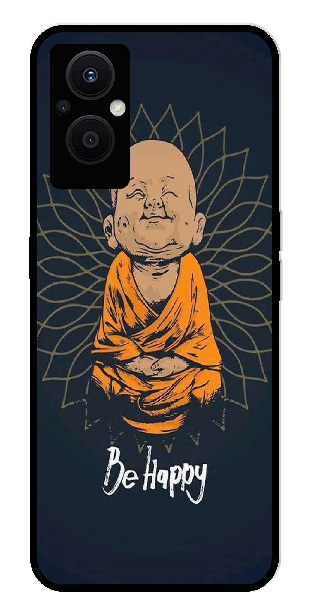 Be Happy Metal Mobile Case for Oppo F21 Pro 5G    (Design No -27)