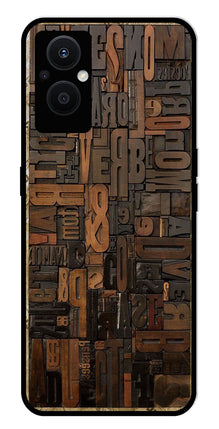 Alphabets Metal Mobile Case for Oppo F21 Pro 5G