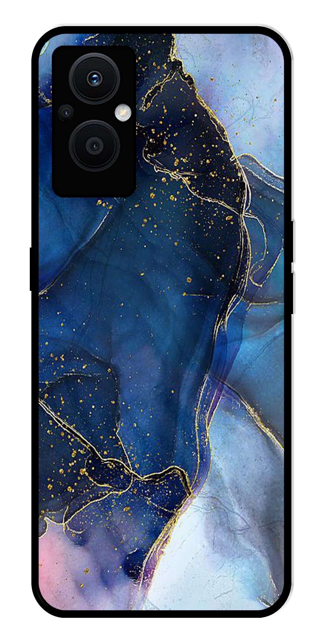 Blue Marble Metal Mobile Case for Oppo F21 Pro 5G    (Design No -34)