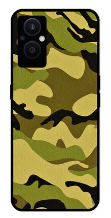 Army Pattern Metal Mobile Case for Oppo F21 Pro 5G