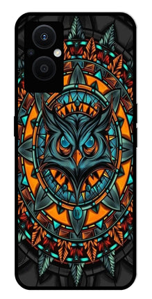 Owl Pattern Metal Mobile Case for Oppo F21 Pro 5G