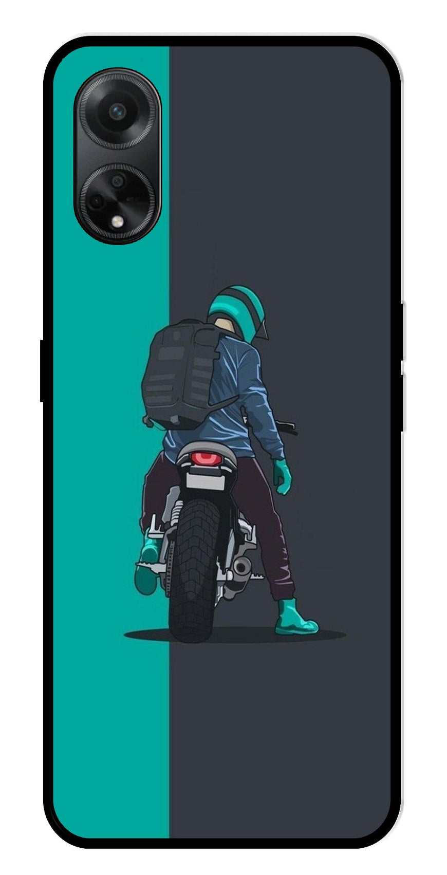 Bike Lover Metal Mobile Case for Oppo F23 5G    (Design No -05)