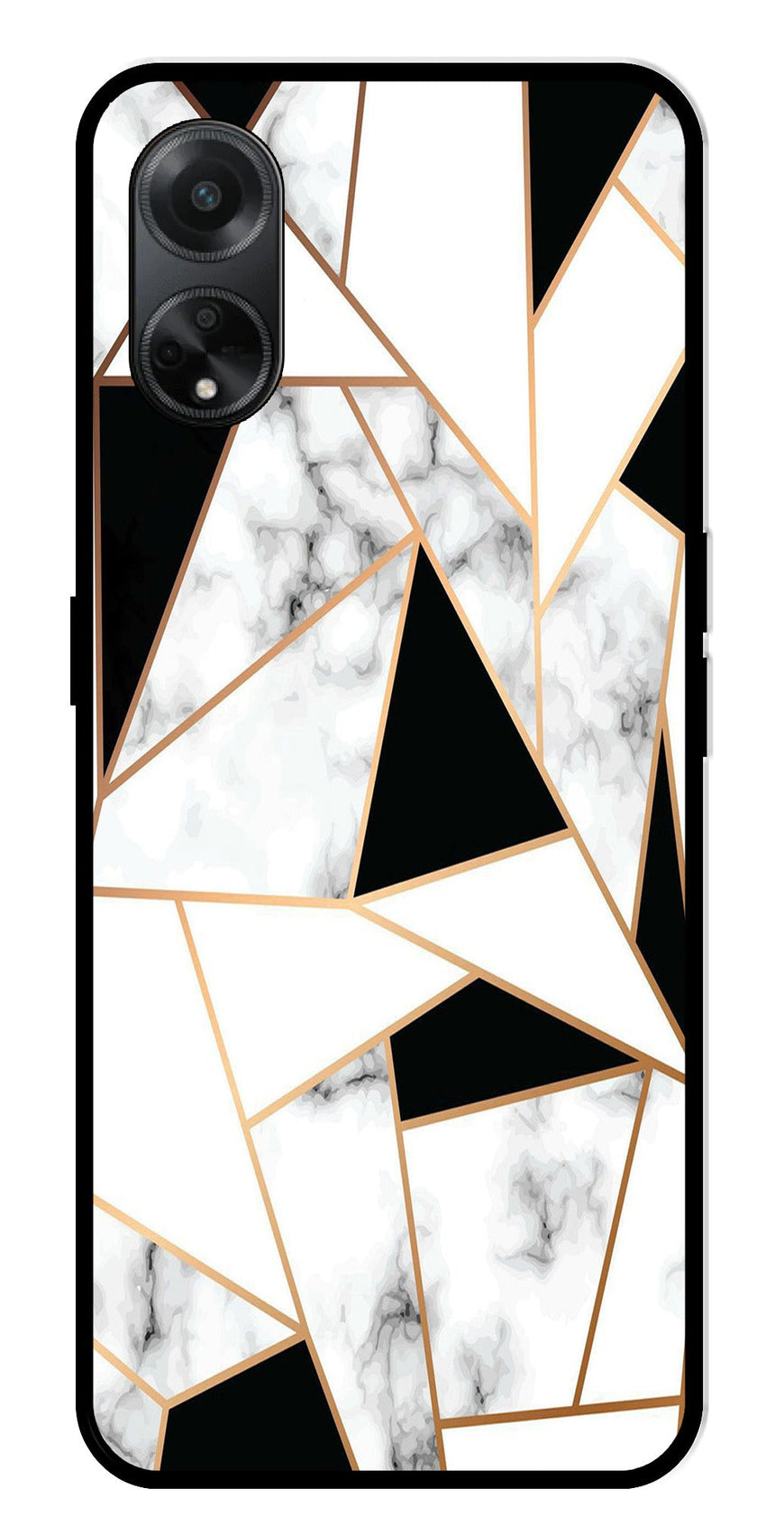 Marble Design2 Metal Mobile Case for Oppo F23 5G    (Design No -08)