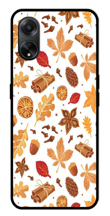 Autumn Leaf Metal Mobile Case for Oppo F23 5G