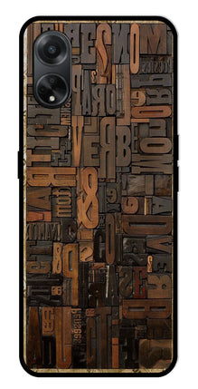 Alphabets Metal Mobile Case for Oppo F23 5G