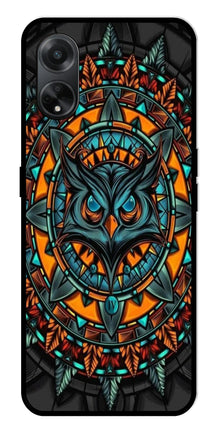 Owl Pattern Metal Mobile Case for Oppo F23 5G