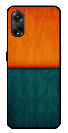 Orange Green Pattern Metal Mobile Case for Oppo F23 5G