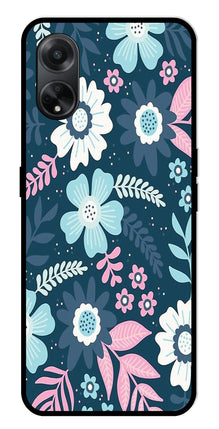 Flower Leaves Design Metal Mobile Case for Oppo F23 5G