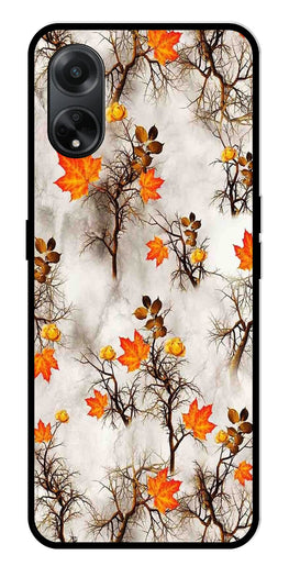 Autumn leaves Metal Mobile Case for Oppo F23 5G    (Design No -55)