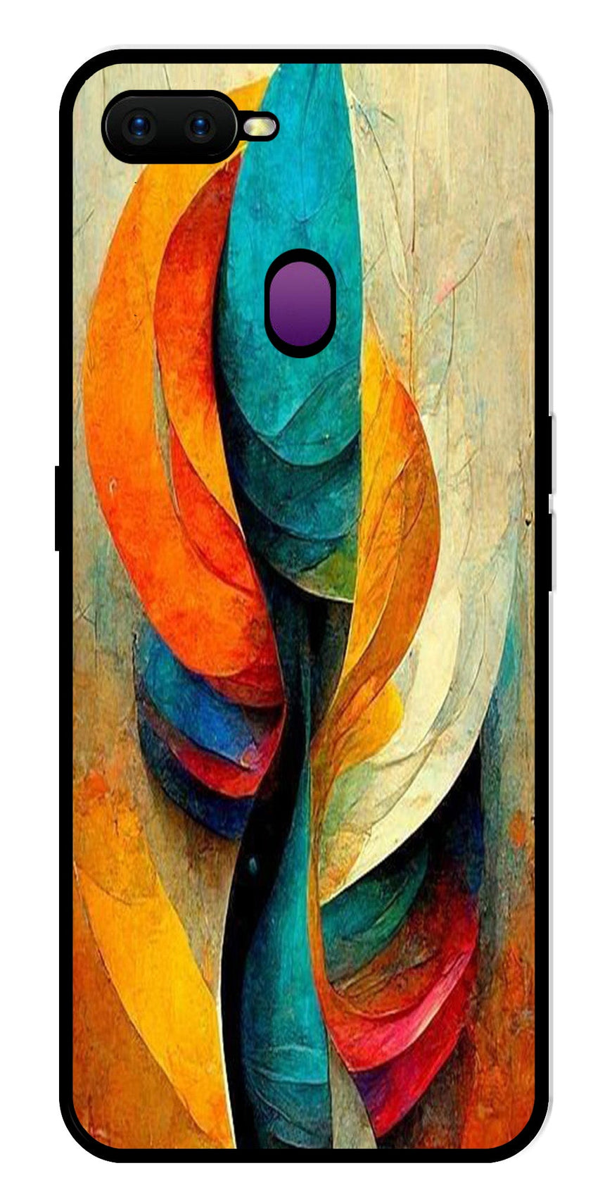 Modern Art Metal Mobile Case for Oppo F9   (Design No -11)