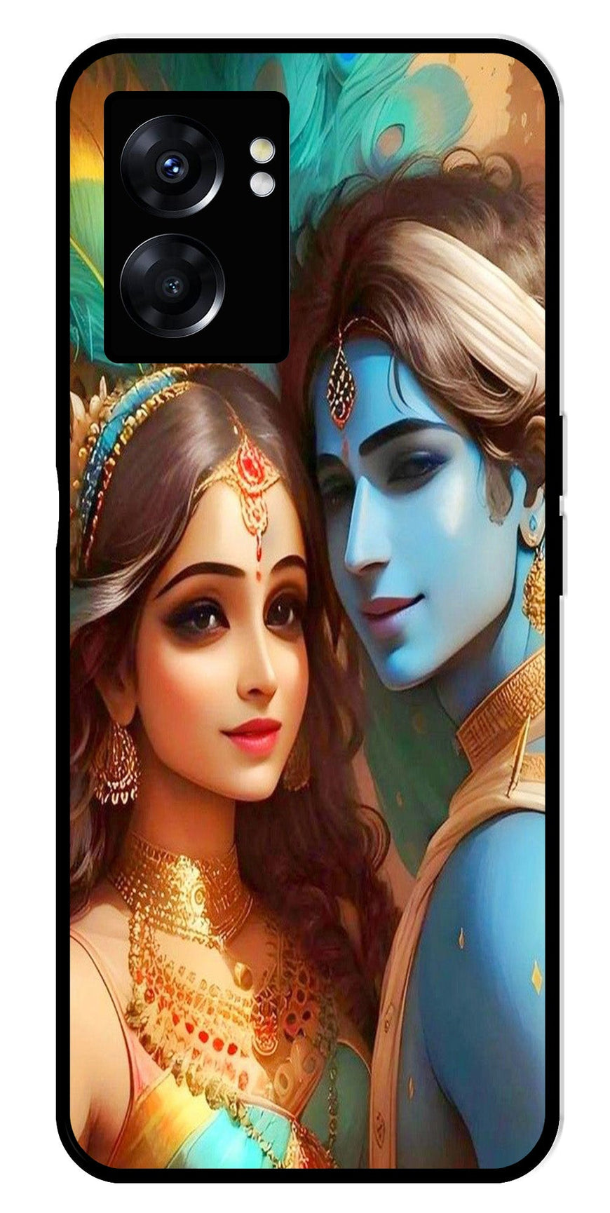 Lord Radha Krishna Metal Mobile Case for Oppo K10 5G   (Design No -01)