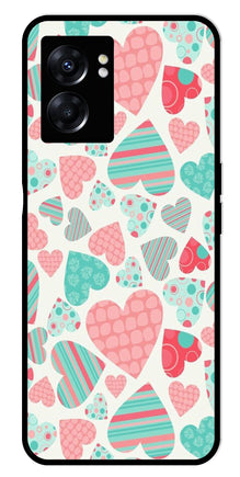 Hearts Pattern Metal Mobile Case for Oppo K10 5G