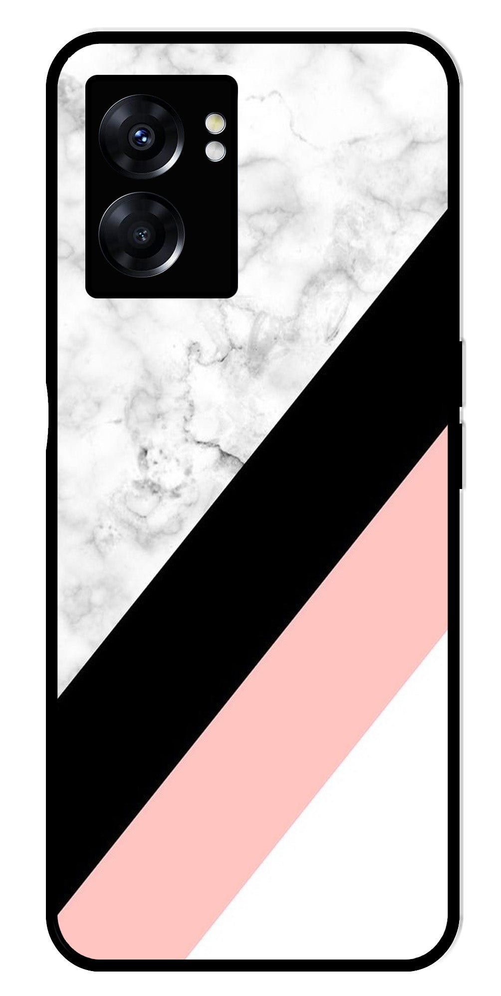 Marble Design Metal Mobile Case for Oppo K10 5G   (Design No -24)