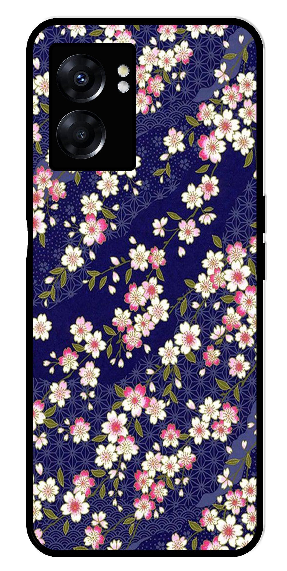 Flower Design Metal Mobile Case for Oppo K10 5G   (Design No -25)