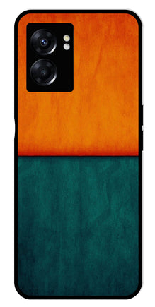 Orange Green Pattern Metal Mobile Case for Oppo K10 5G